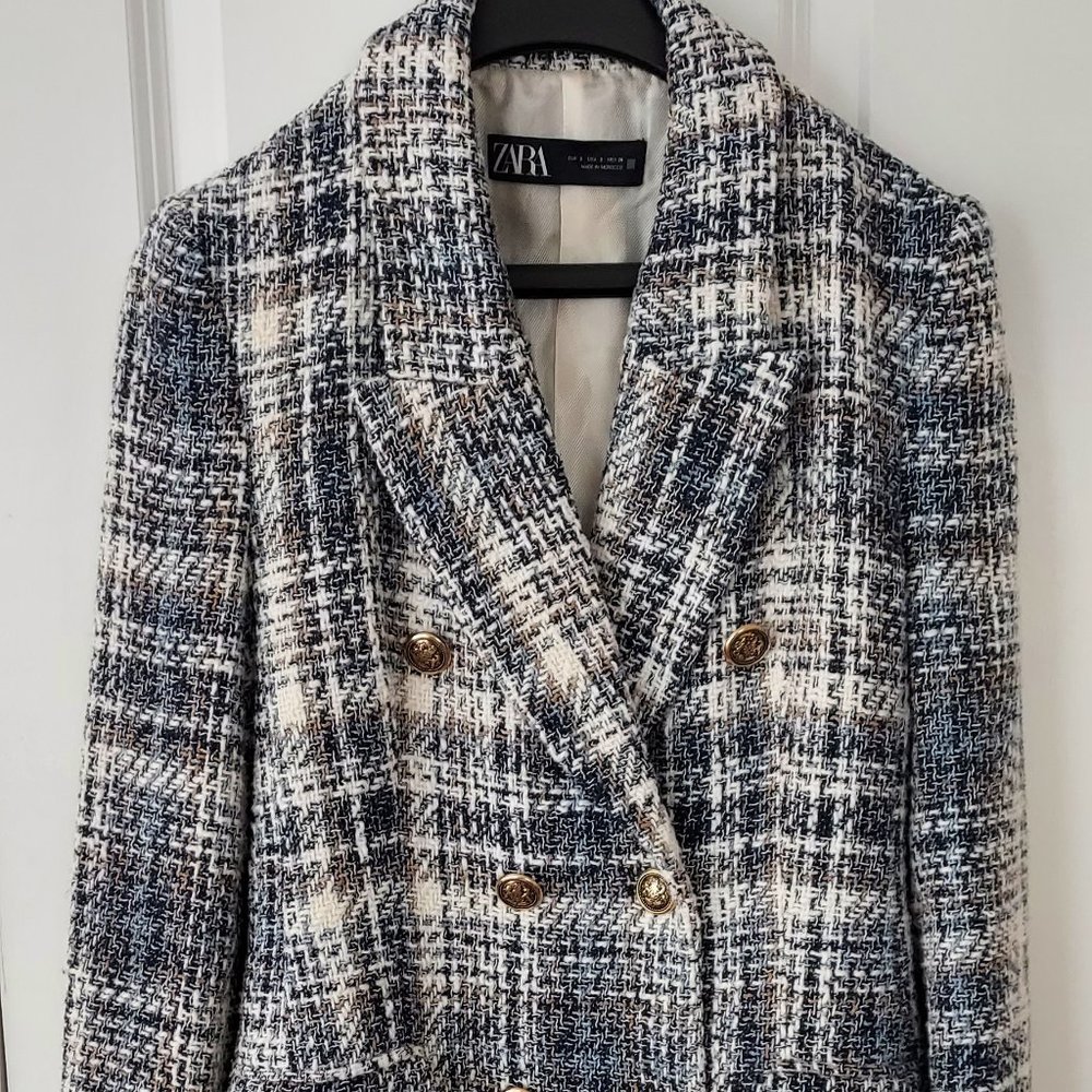 Zara tweed blazer, Size Small